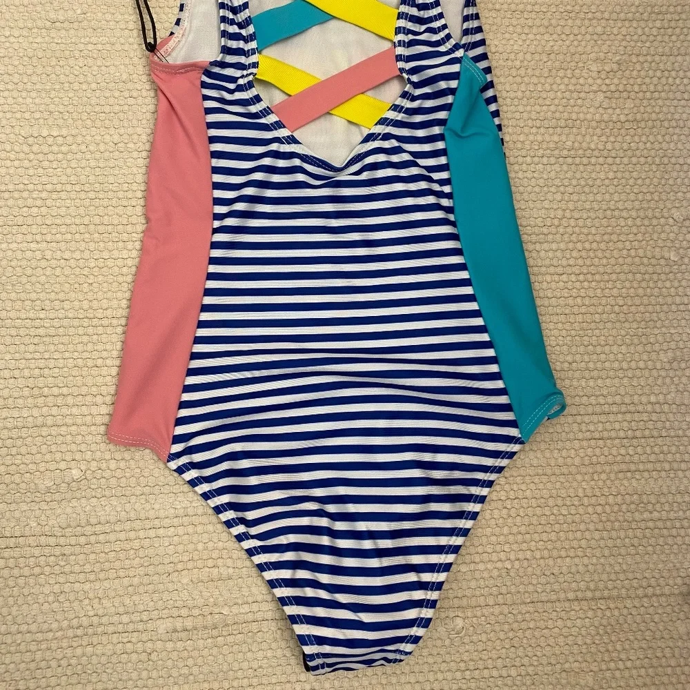 Juicy Couture kids swim, Stripe Blue 7/8‎